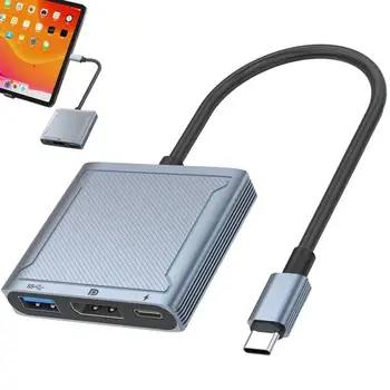 Адаптер USB Type-C для Displayport | 3 в 1 8k Кабель-адаптер USB Type C для Displayport Dp|Usb3.0 Pd100w для док-станции